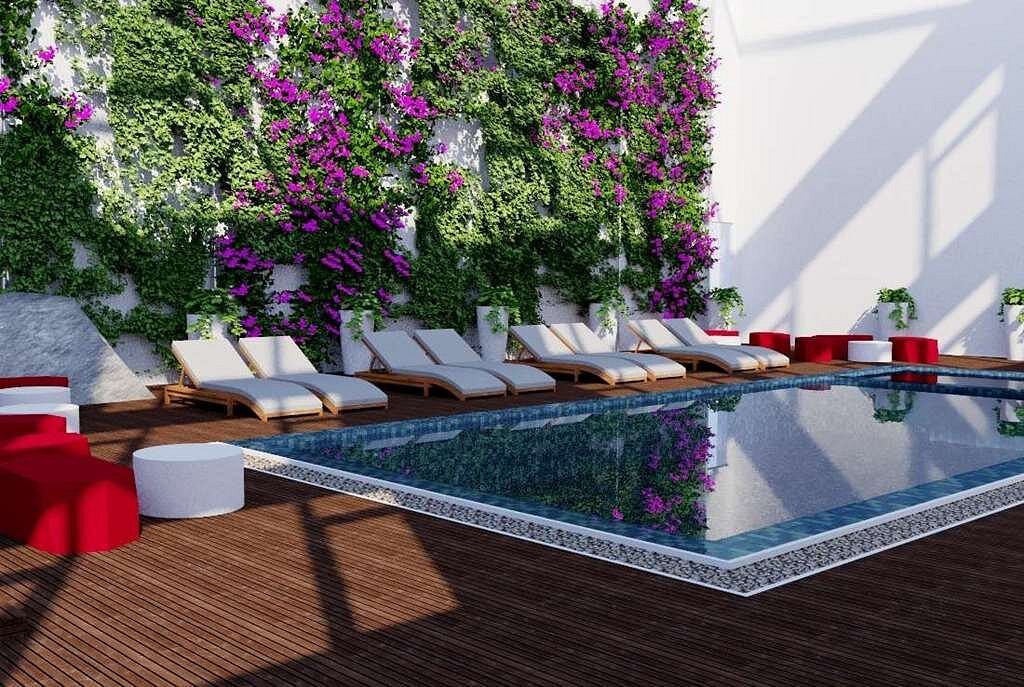 Ramada Darjeeling — poolside landscape